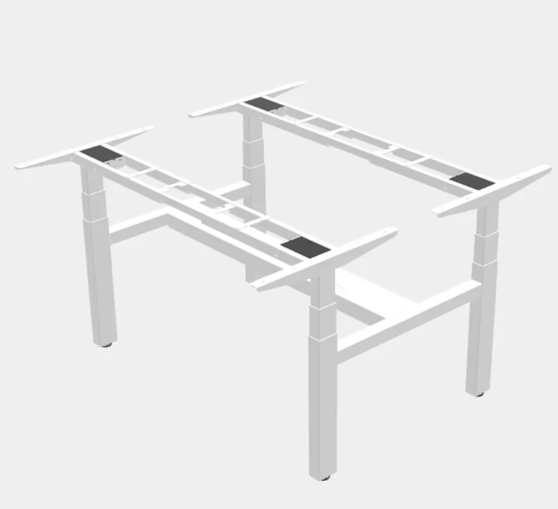 Dual-Workstation Quad-Leg Electric Standing Desk Frame